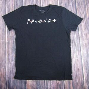 Friends Shirt Mens Extra Large Black TV Show Graphic Tee Crewneck Sitcom Comedy